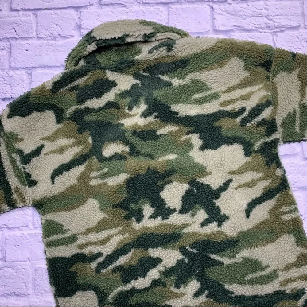 J.Crew Snap-collar Sherpa Polartec Fleece in Camo